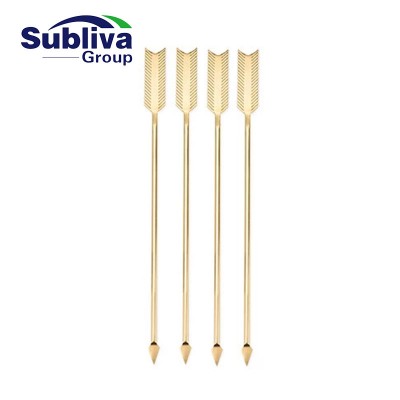 Gold Plated Arrow Stirrer  Sticks 8.5 Inch