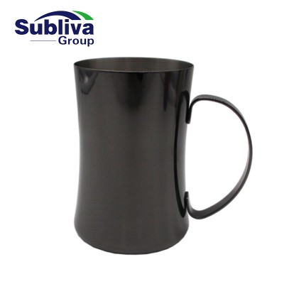 Gunmetal Black Plated Slender  Mug 600ml