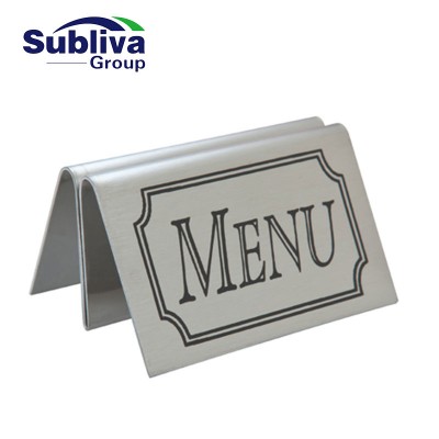 Stainless Steel Tent Type Menu Holder