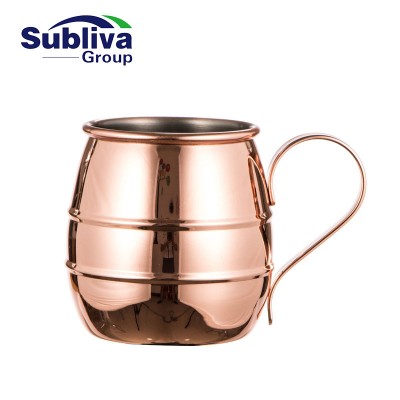 Copper Plated Barrel Mug 500ml